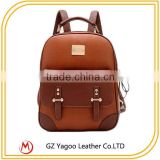 fashion classic female student backpack school travel bag leather pack