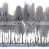 Stripped Brown Coque Tails Fringe Rooster Feather Trim thumbnail-5