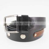 2015 New Arrive Designer Man Black PU Leather Belt for Jeans With Shiny Metal Rivet Accessories thumbnail-5