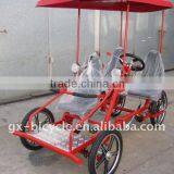 Red 3-Speed Surrey Bike