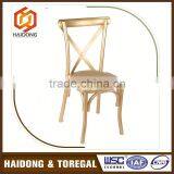 Gold Supplier Promotional Sale Beauty Stacking Wooden Cross Back Chair thumbnail-6