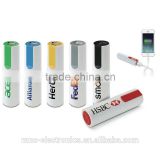 Wholesale High quality low price plastic detachable cylinder shape custom logo printing power bank charger