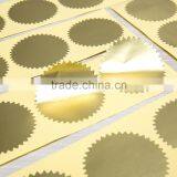 AVERY matte gold foil special shape vinyl eggshell sticker labels printing