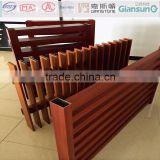 The building aluminium materials section for fence/sit on the fence aluminiumsquare tube /barrier aluminium profile material