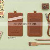 Men Women Genuine Leather ID Credit Card Small Wallet Purse Card Holder thumbnail-2