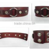 Hot Sale Wrap Leather Bracelet Stain Steel Handmade Men's Leather Bracelet thumbnail-3