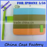 Fashion Mix Color Wallet Leather Case for IPhone 5/5s thumbnail-1