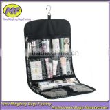 Polyester And Clear PVC Hanging Travel Toiletry Cosmetic Organizer Storage Bag