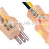 Clear Plug and Socket Black-yellow Extension Cords 5-15 15a 125V thumbnail-1