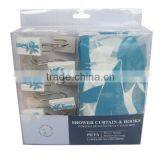 Design PEVA Shower Curtain Set, Bamboo