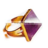 2016 New fashion purple jewelry ring latest crystal ring OEM designs manufacturer from China