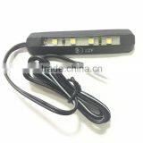 License Plate for Motorcycle Black 3led License Number Rear Tag Sport Bike Lamp