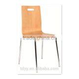 TDC-132 plywood seat and chrome leg chair with K.D.frame