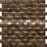 Polished Dark Emperador Marble Mosaic Picture thumbnail-3