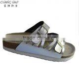 2016 Women Cork Slipper New Design Sliver Luster Pinch With Hasps Cheap Fashion Cork Slipper