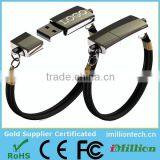 Braided Leather Usb Bracelet thumbnail-1