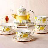 Hot Sale Good Quality Creative Customized Bone China Ceramics Tea Set thumbnail-4
