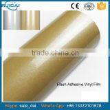 China Manufacturer Golden/Silver Adhesive Vinyl Flash Film thumbnail-1