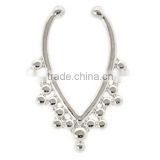 Stainless Steel Bubble Petal Shaped Septum Ring Body Piercing Jewelry