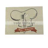 Small Order Accept Digital Printed Linen Fabric Custom Table Mat thumbnail-2