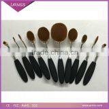 Professinal Rose Gold Oval Toothbrush Foundation Makeup Brush Set thumbnail-4