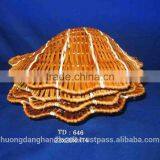 Rattan Wood Drawer Basket With Seashell Shape thumbnail-1