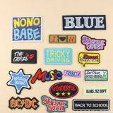 Custom Soft Attractive Price Embroidery Letter Badge for Women Dresses thumbnail-1