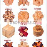 Factory Customize Wooden Luban IQ Test 3D Puzzle With Football Shape thumbnail-5