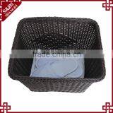 S&D Good Quality Plastic Artificial Rattan Large Size Weaving Storage Laundry Basket thumbnail-4