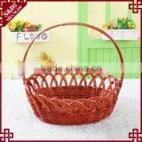 S&D Eco-friendly 100% Hand Made Poly Rattan Wicker Gift Basket With Handle thumbnail-3