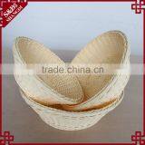 Multi-functional Housewares Round Shape White Plastic Rattan Bread Basket thumbnail-3