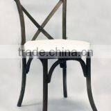 Oak Solid Cross Back Chair thumbnail-1