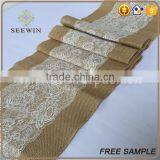 Burlap Lace Long Table Runners for Wedding Deco thumbnail-4