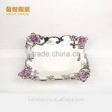 China Factory Wholesale Bulk Cheap Golden Ceramic Electroplated Dish thumbnail-3