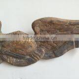 Antique Wooden Carving Eagle Wall Relief Decoration thumbnail-3