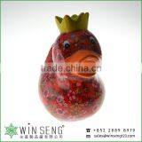 Cheap Coin Box Lovely Design Flower Patterns Duck Shaped Ceramic Animal Piggy Bank thumbnail-1
