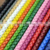 3mm 4mm 5mm Genuine Round Braided Leather Cord For Jewelry, Colored Leather Cord thumbnail-2