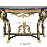 Living Room Furniture Set Classical Marble Top Console Table With Framed Mirror thumbnail-2