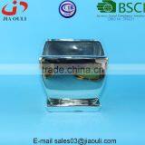 BSCI Audit Factory Silver Plating Ceramic Square Planter With Saucer thumbnail-1