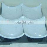 Set of 4 Mini Square Ceramic Plates Dishes Snack Tray thumbnail-1