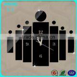 Lovely Design Wall Clock Acrylic Diy Green Leaves Shape Wall Clock thumbnail-4