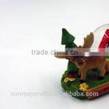 Custom Polyresin Canada Elk Souvenir Snow Globe for Sale thumbnail-5