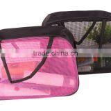 Clear PVC Mesh 3pcs Travel Kits Toiletry Bag Sets thumbnail-5