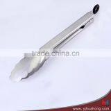9" Food Grade Stainless Steel Food Tongs With Silicon Head thumbnail-3