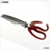 61049 New Design And High Quality Snipping Shearing Plastic Household Kitchen Stainless Steel 5 Blades Herb Scissors thumbnail-2