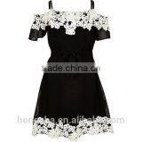 Children Girls Lace Bardot Dress HSD8068 thumbnail-1