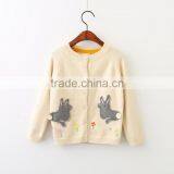 Fine-knit Kids Cardigan Sweater in 100%cotton Bunny Pattern thumbnail-1