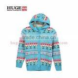 Long Sleeve 100% Cotton Hooded Baby Girl Sweater thumbnail-1