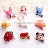 Wholesale Christmas Decorations Colorful Cartoon Cute Animal Fruits Bobby Hair Pin for Souvenir and Childern Gifts