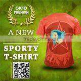 Wholesale Clothing Customized Logo Short Sleeves Fitness T-shirt thumbnail-2